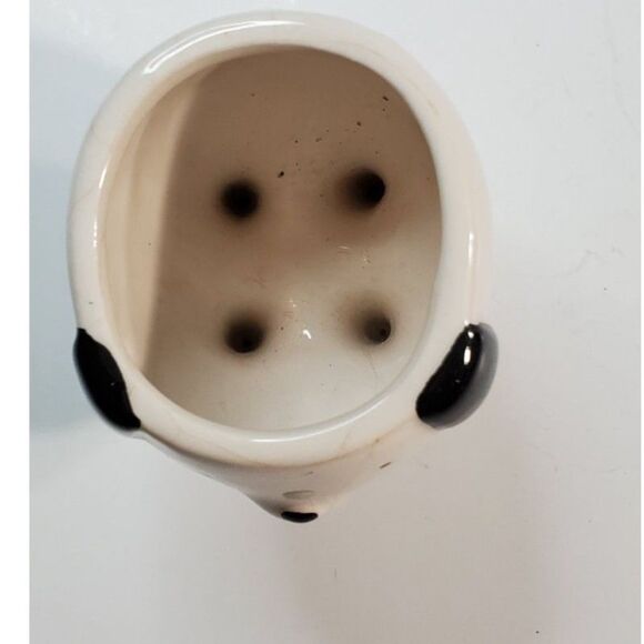 Furry Friends Planter Black and White Dog by Shey West - Picture 5 of 6